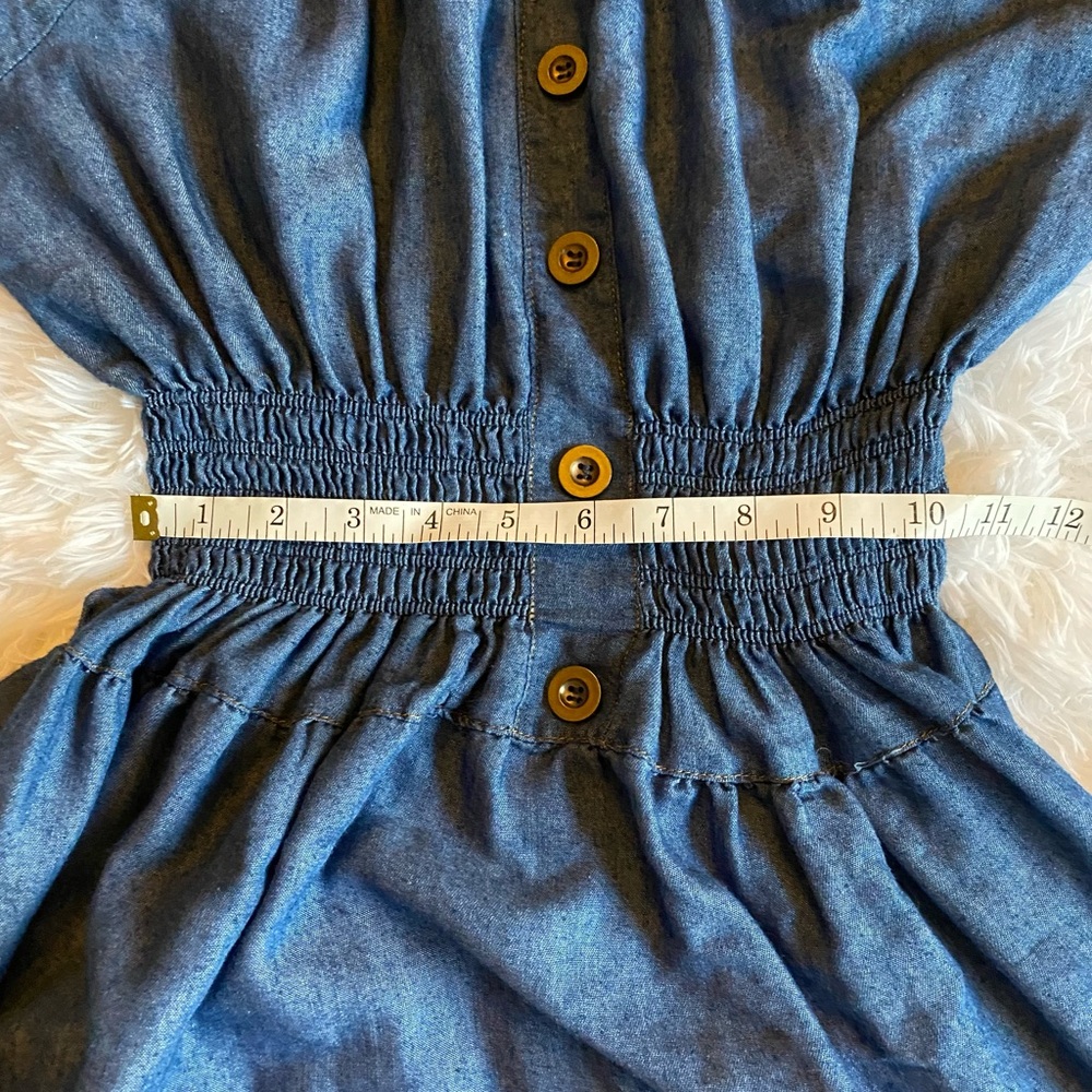Millenium Blue Ruffle Dress size L - Picture 6 of 7
